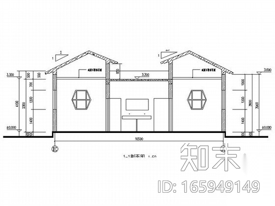 某坡屋顶单层公共厕所卫生间建筑cad施工图下载【ID:165949149】