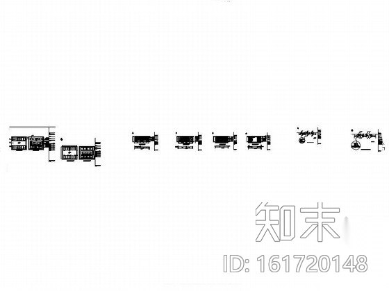 售楼处洽谈室室内装修图cad施工图下载【ID:161720148】