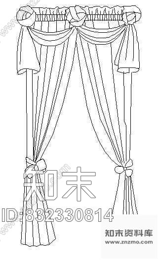 窗帘cad施工图下载【ID:832330814】