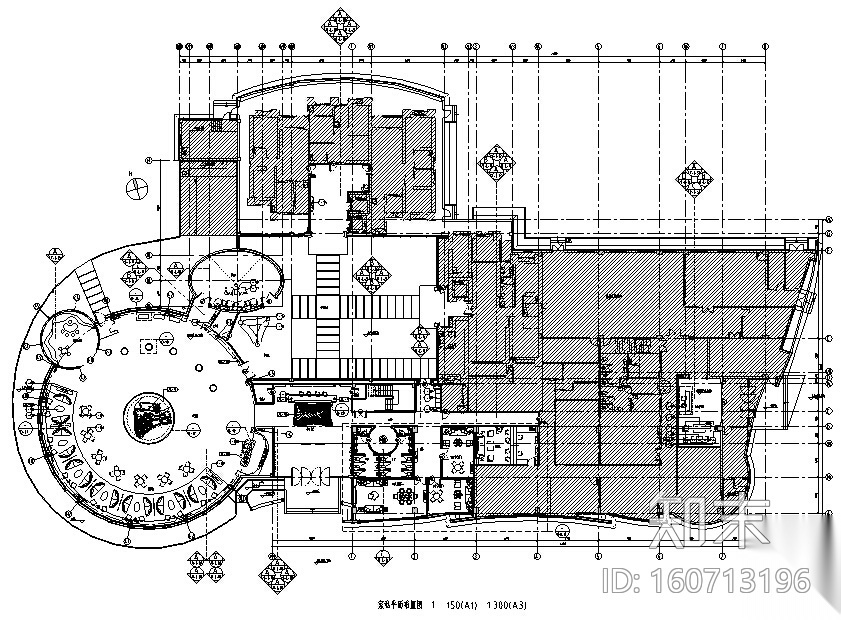 梁志天--大连海洋公园售楼处全套施工图纸cad施工图下载【ID:160713196】