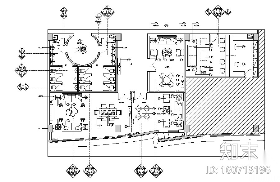 梁志天--大连海洋公园售楼处全套施工图纸cad施工图下载【ID:160713196】