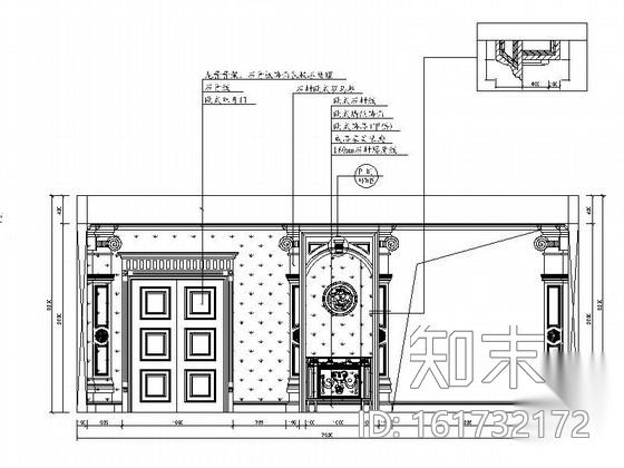 [山西]古典三层别墅装饰装修图（含效果）cad施工图下载【ID:161732172】