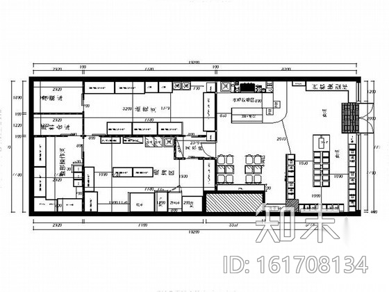 现代风格蛋糕烘焙店室内装修施工图（含效果...cad施工图下载【ID:161708134】