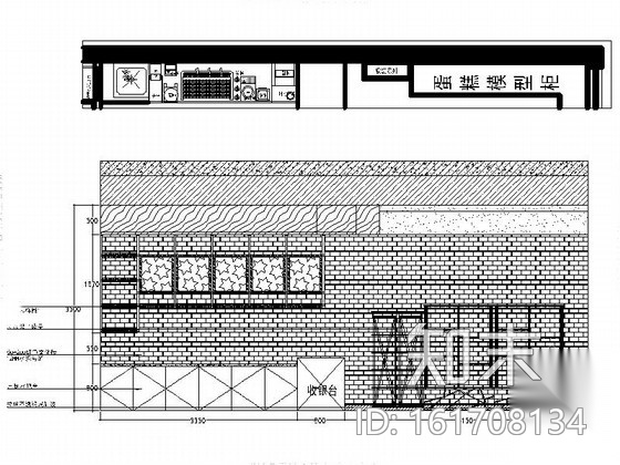 现代风格蛋糕烘焙店室内装修施工图（含效果...cad施工图下载【ID:161708134】