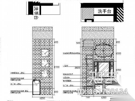 现代风格蛋糕烘焙店室内装修施工图（含效果...cad施工图下载【ID:161708134】