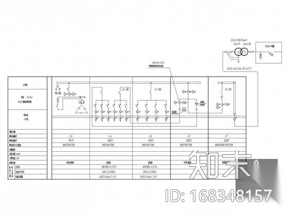 变配电工程高低压完整配电图纸cad施工图下载【ID:168348157】