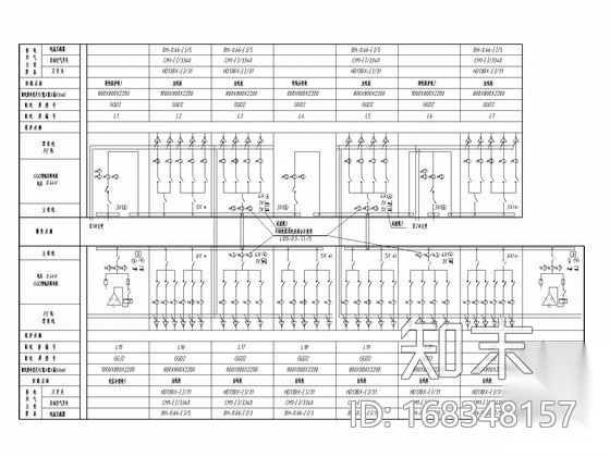 变配电工程高低压完整配电图纸cad施工图下载【ID:168348157】