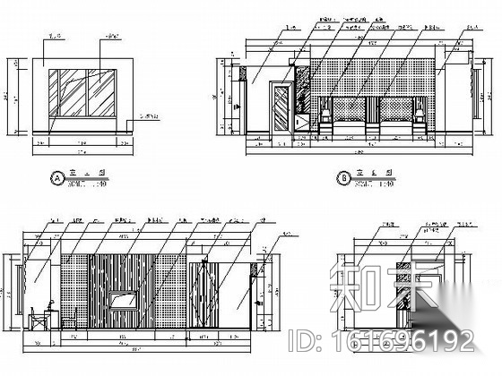 [沈阳]四星园林式宾馆装饰施工图（含效果）cad施工图下载【ID:161696192】