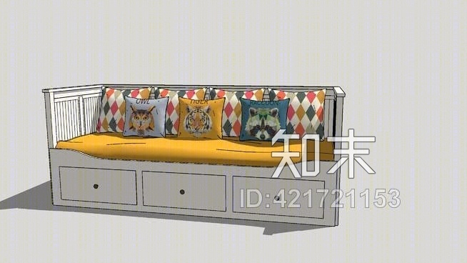 Bed，儿童床，婴儿床，床。SU模型下载【ID:421721153】
