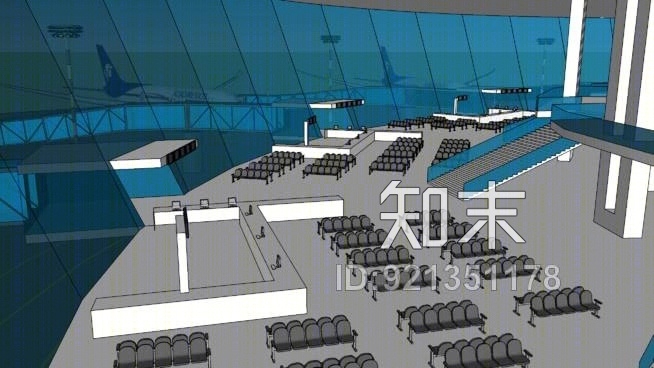 机场SU模型下载【ID:921351178】