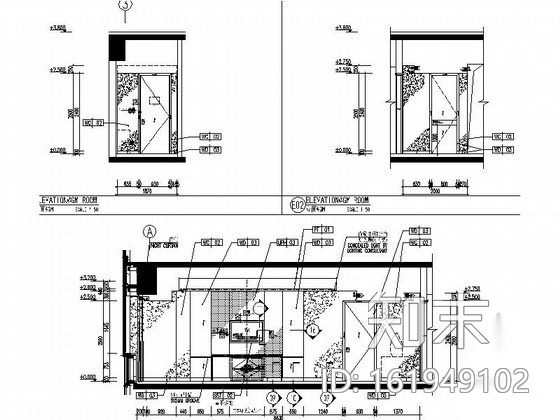 [河北]某五星级豪华酒店驻店经理室内装修施工图cad施工图下载【ID:161949102】