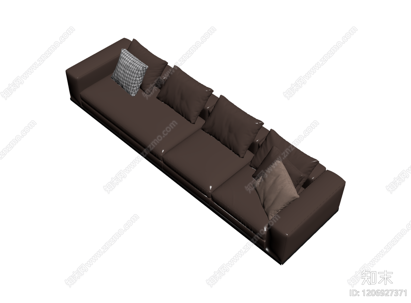 棕色模块化沙发3D模型下载【ID:1206927371】