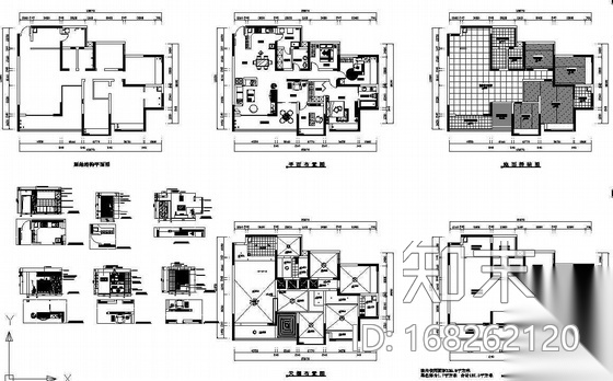 某家装施工布置图cad施工图下载【ID:168262120】