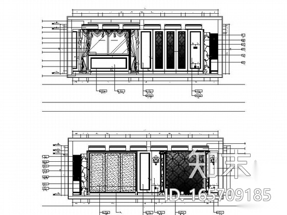 [成都]奢华欧陆风格双层别墅室内装修图（含效果）cad施工图下载【ID:165709185】