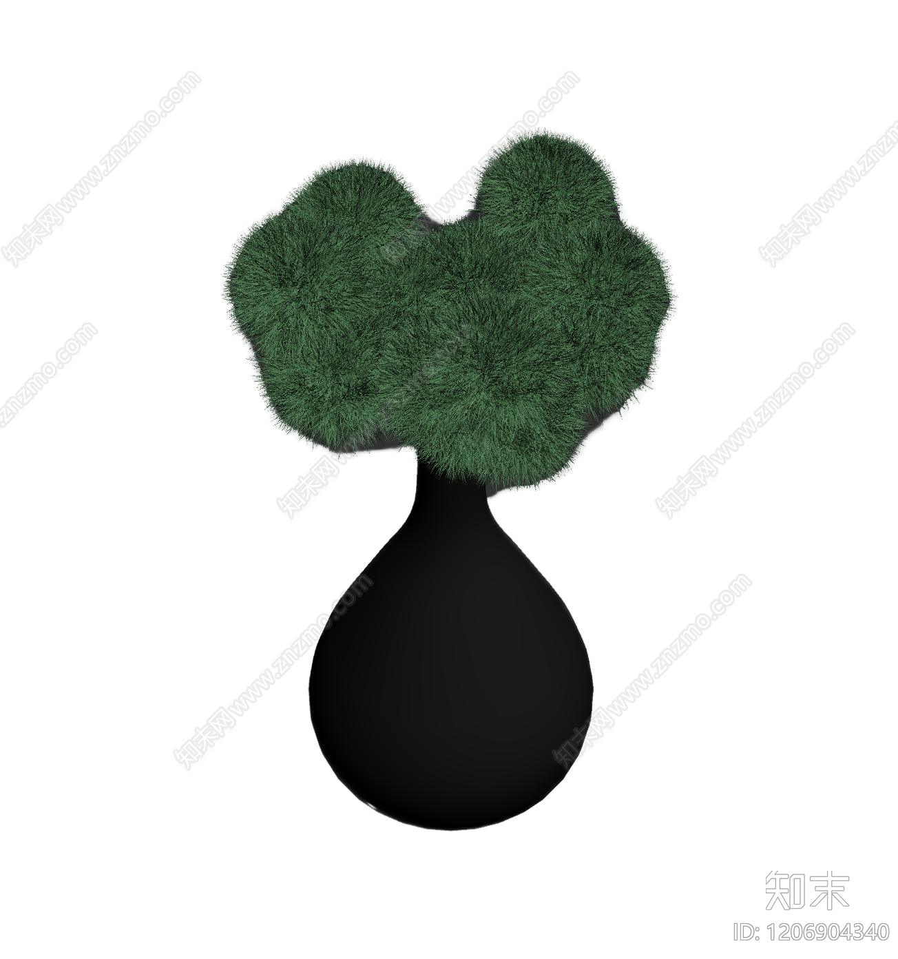 花瓶插花装饰品3D模型下载【ID:1206904340】