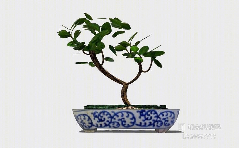 精品免费中式盆栽SU模型下载【ID:26697715】