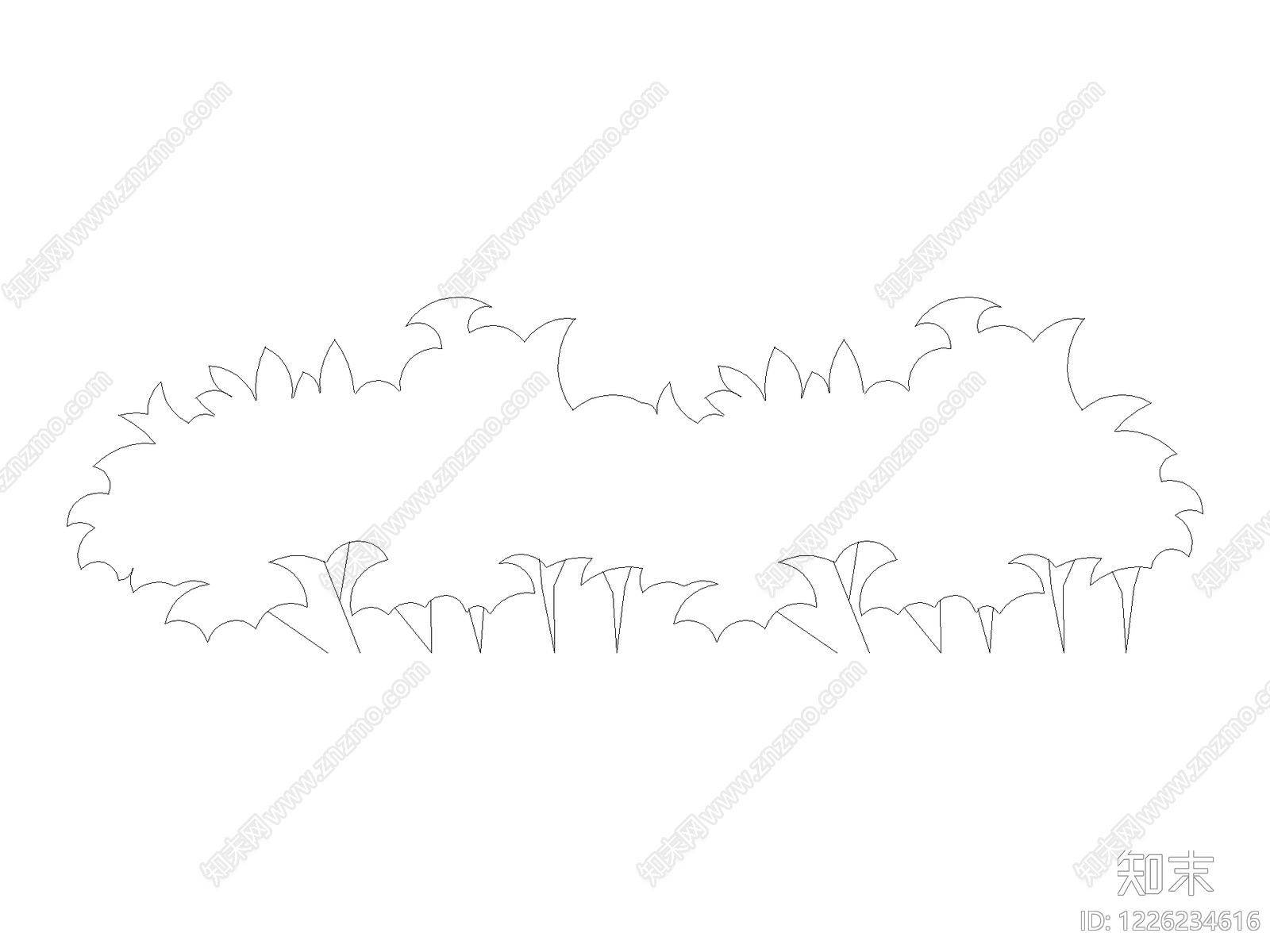 现代灌木种植CAD图纸