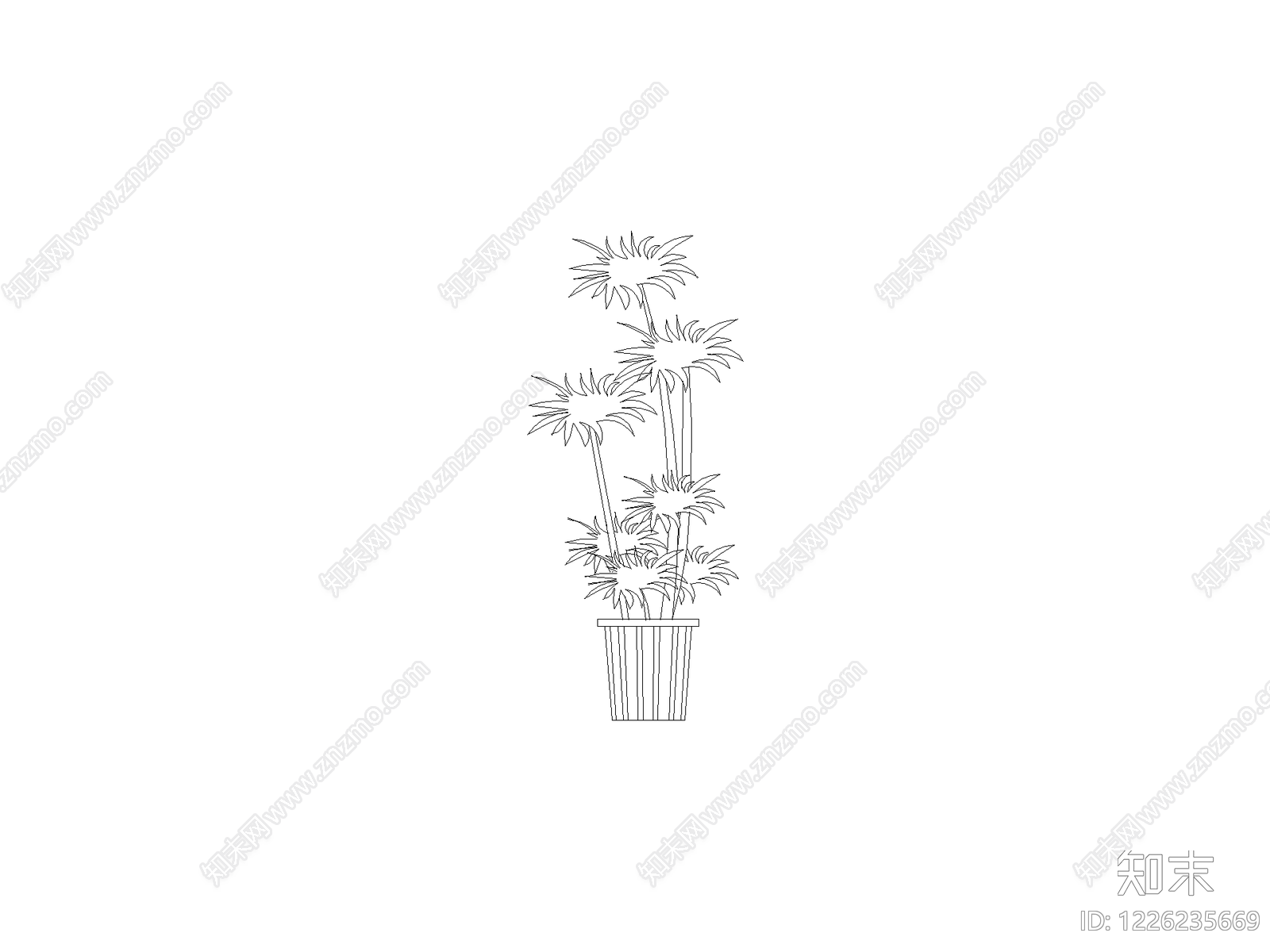 现代绿植CAD图纸