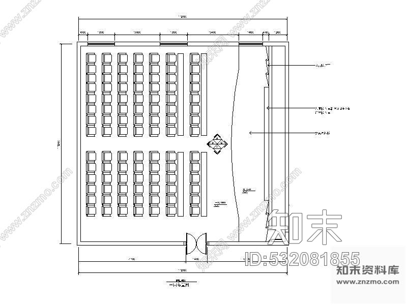 施工图某公安局办公室会议厅装修图(含效果)cad施工图下载【ID:532081855】