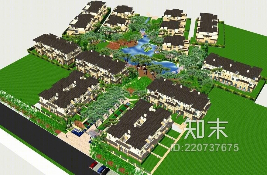 龙湖U城听蓝湾SU模型下载【ID:220737675】