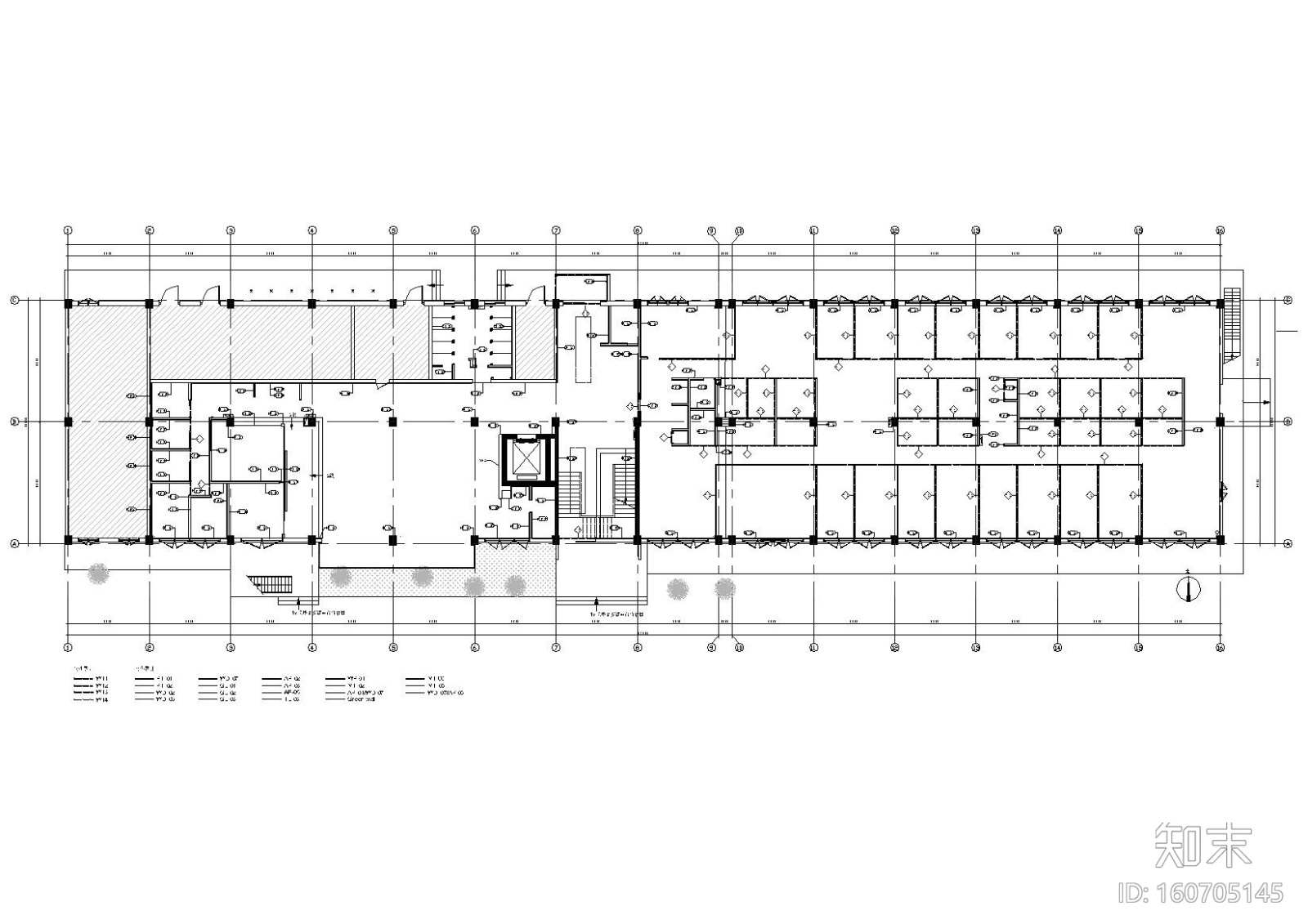 [北京]​三层现代联合办公空间设计施工图cad施工图下载【ID:160705145】