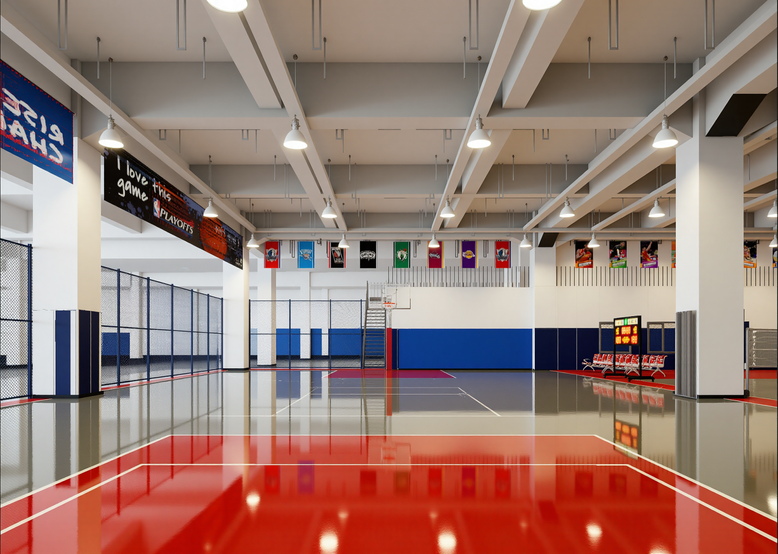 现代篮球场3D模型下载【ID:1215032292】
