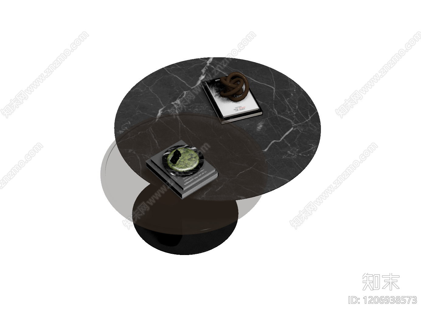 双层大理石茶几3D模型下载【ID:1206938573】
