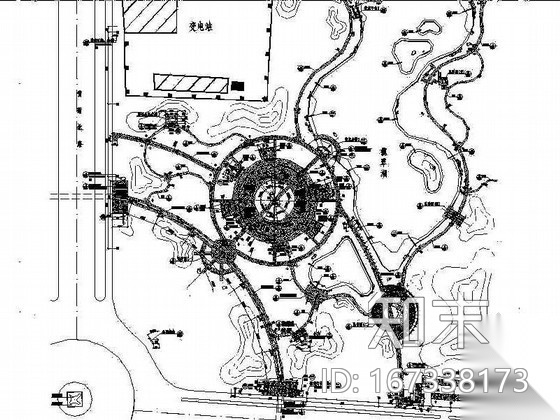 山东某县环岛公园景观设计施工图纸cad施工图下载【ID:167338173】