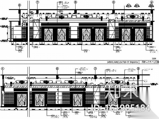 喜来登大酒店宴会厅施工图cad施工图下载【ID:161985184】