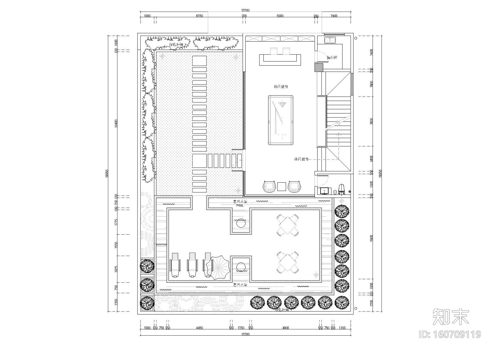 [江西]900㎡三层私人会所室内装饰施工图cad施工图下载【ID:160709119】