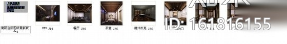 [北京]雅致新中式风格会所装修CAD施工图（含效果图）cad施工图下载【ID:161816155】