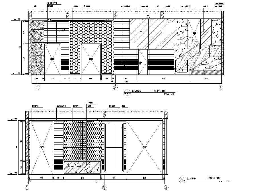 [福建]某中餐厅室内装修施工图及效果图cad施工图下载【ID:161753113】