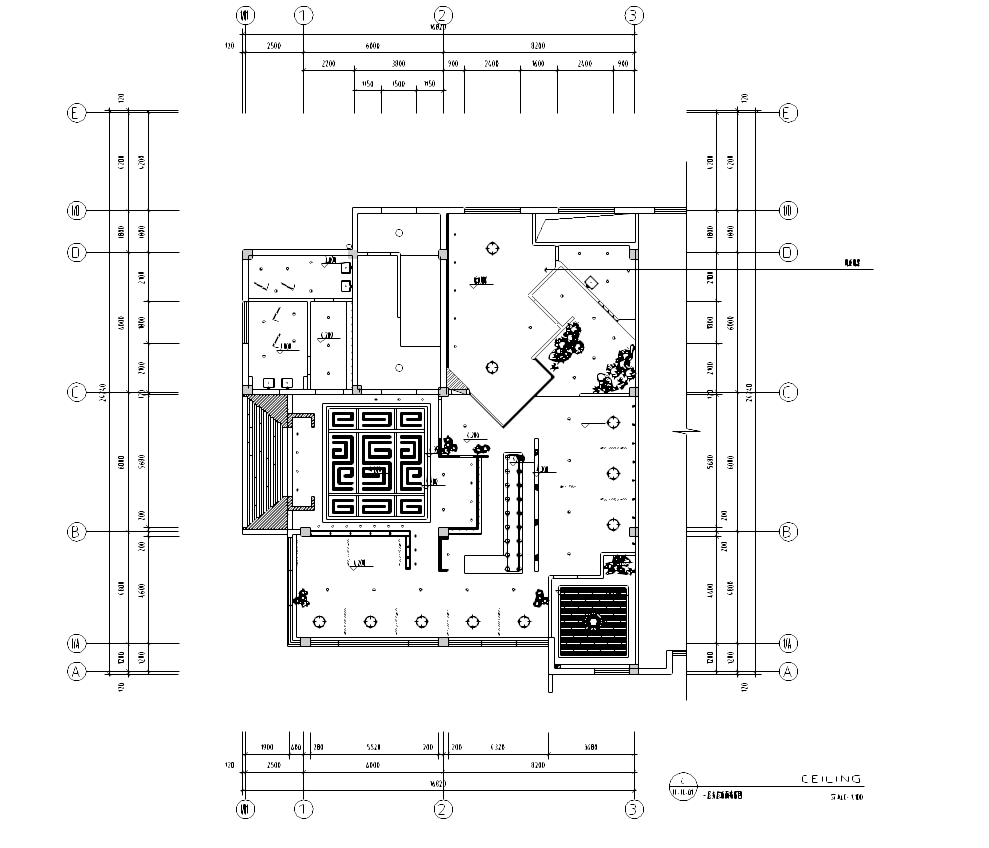 [福建]某中餐厅室内装修施工图及效果图cad施工图下载【ID:161753113】