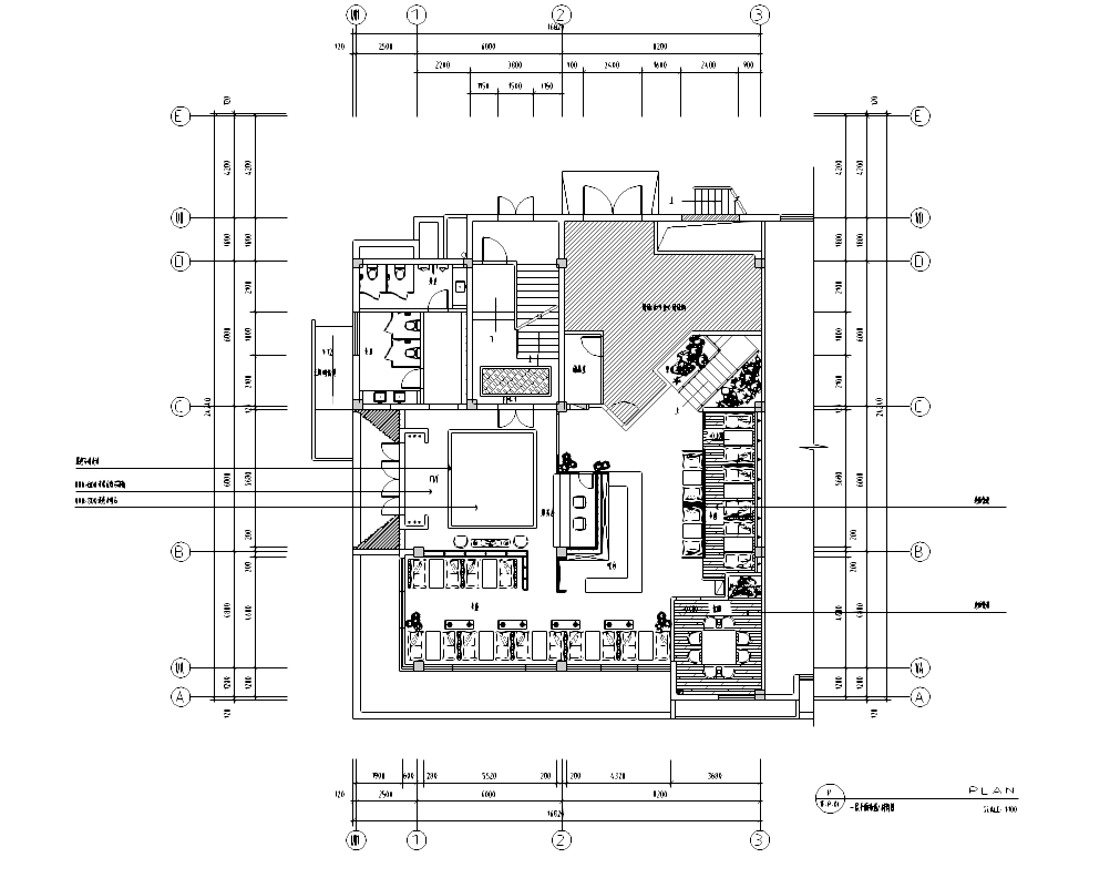 [福建]某中餐厅室内装修施工图及效果图cad施工图下载【ID:161753113】