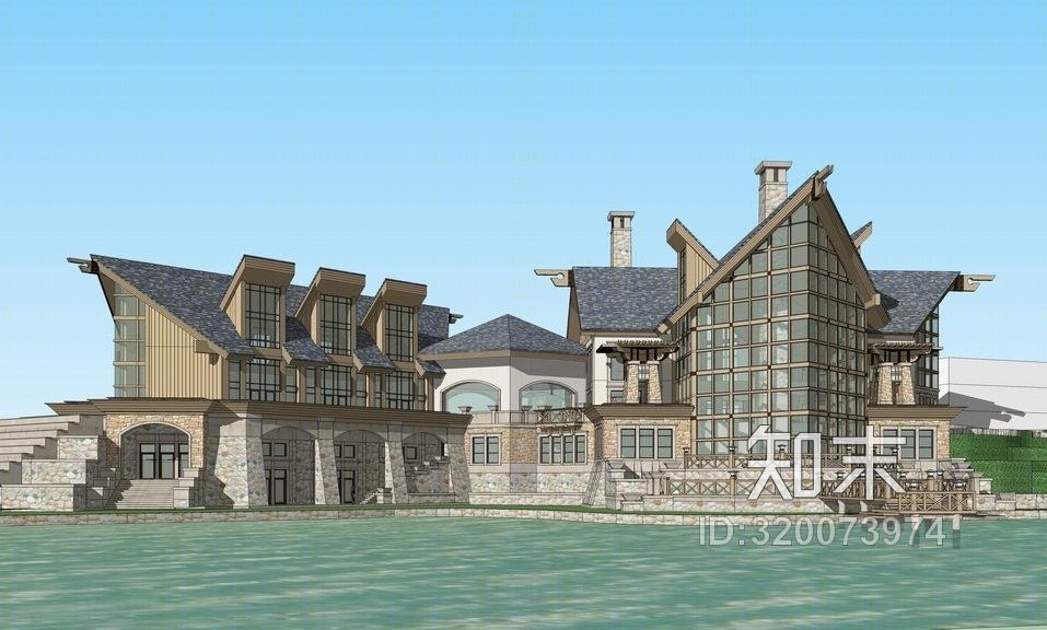 现代会所SU模型下载【ID:320073974】