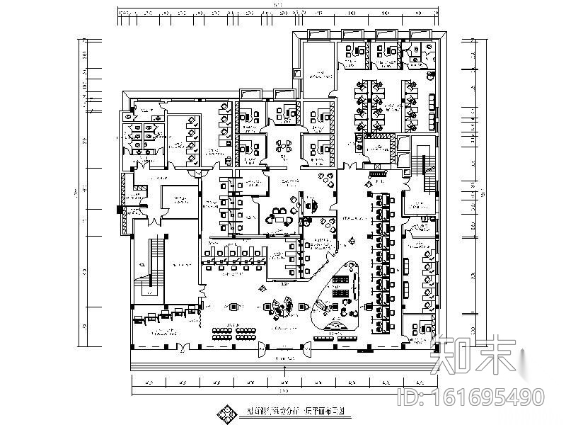 招商银行某分行装修施工图cad施工图下载【ID:161695490】