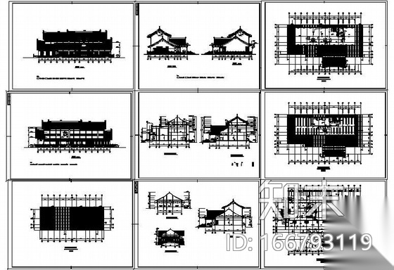 太湖沿岸某会所景观及建筑施工图cad施工图下载【ID:166793119】