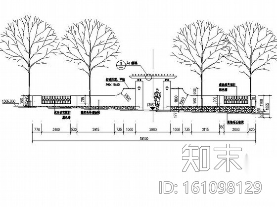 [重庆]某居住区B组团洋房示范区园林施工图cad施工图下载【ID:161098129】