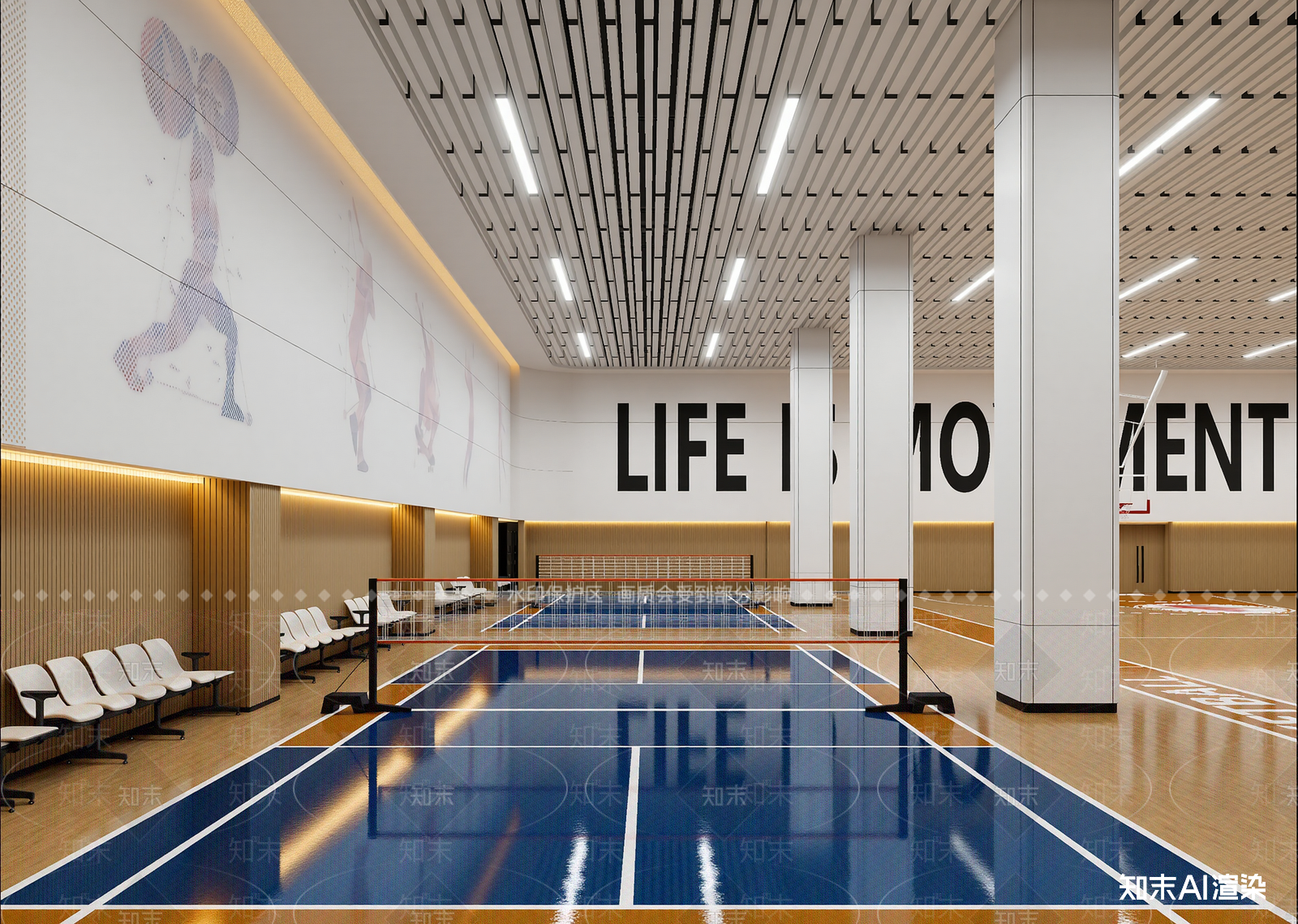 现代乒乓球室3D模型下载【ID:1214685205】