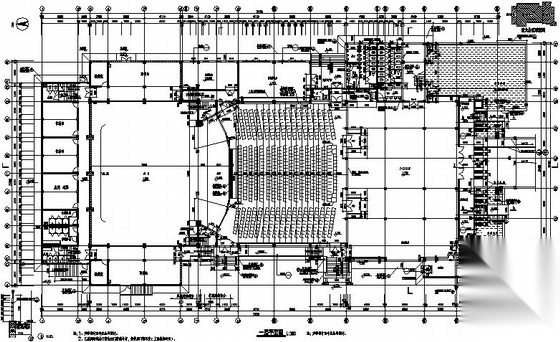 [安徽省]某歌舞剧院续建建筑结构空水施工图cad施工图下载【ID:164866181】