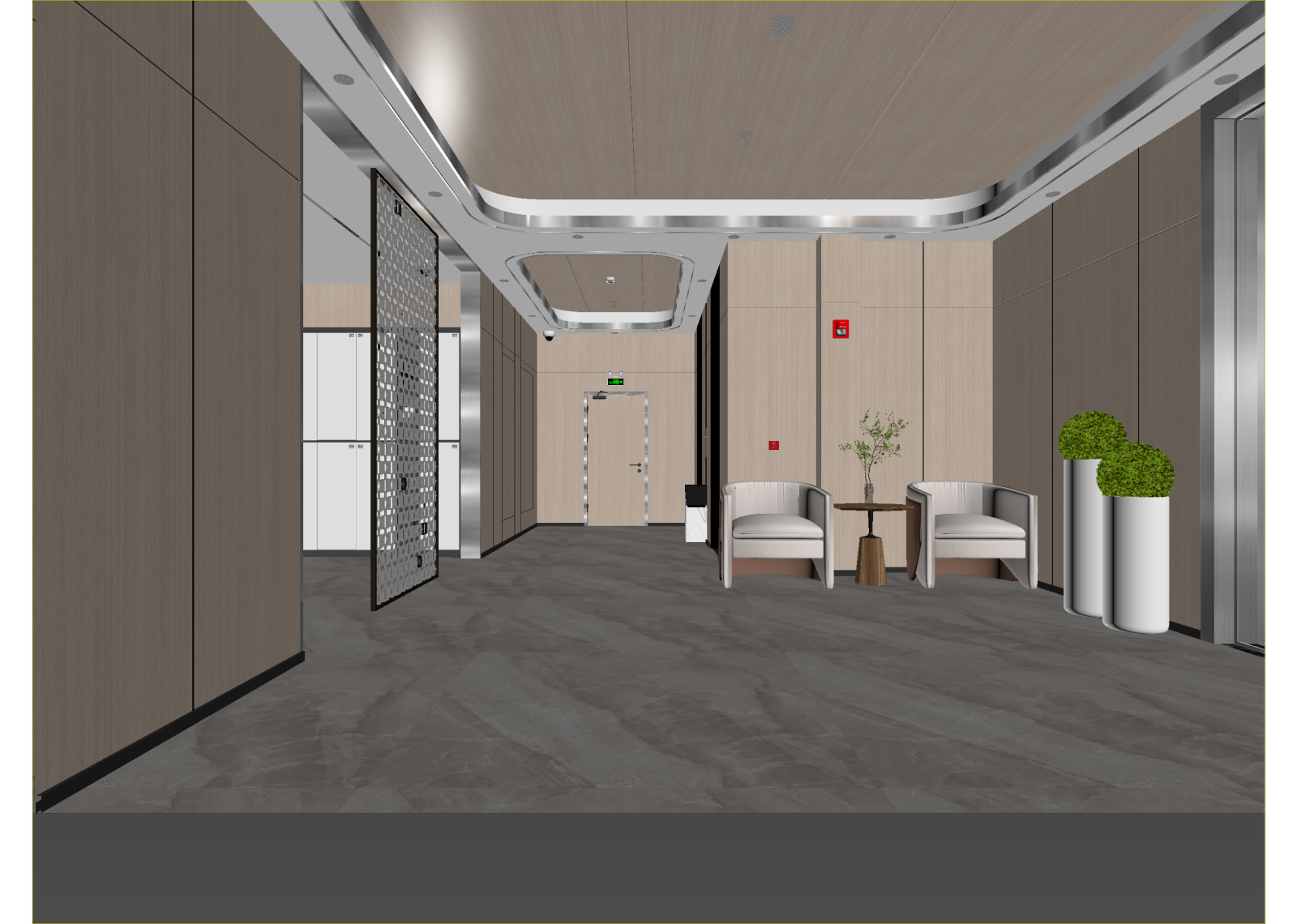 现代酒店走廊3D模型下载【ID:1215095857】