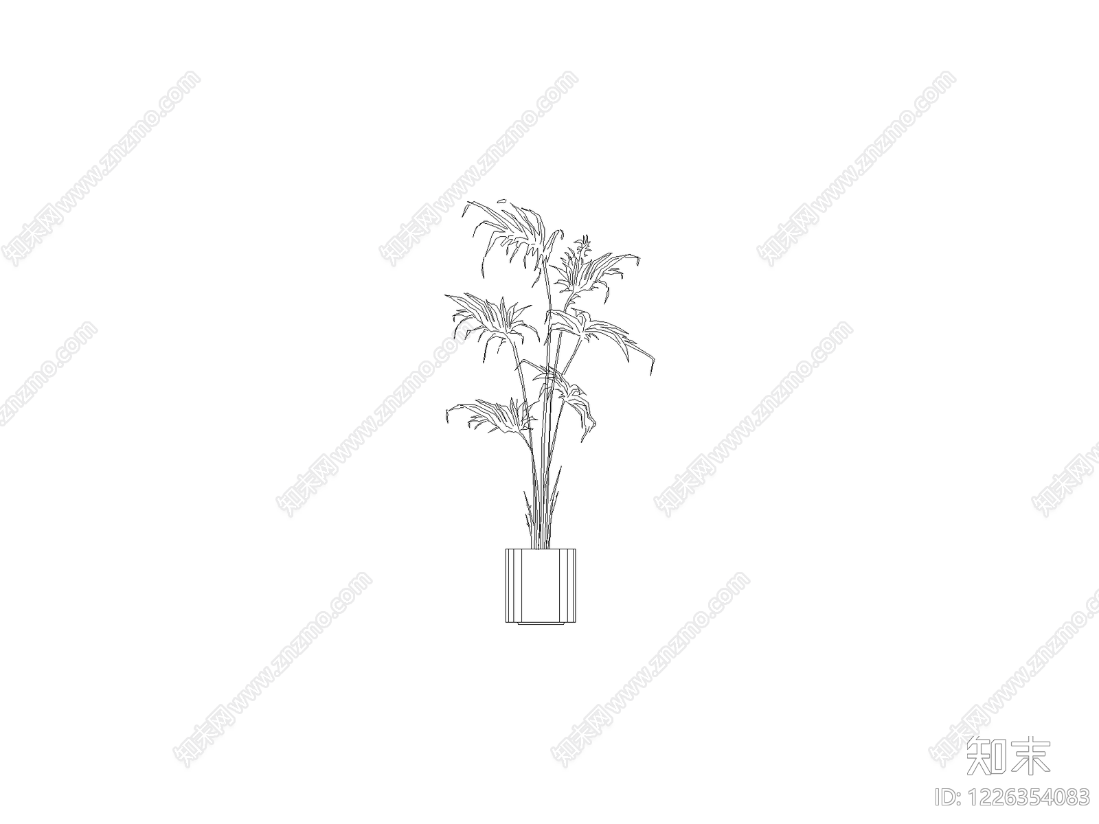 现代绿植CAD图纸