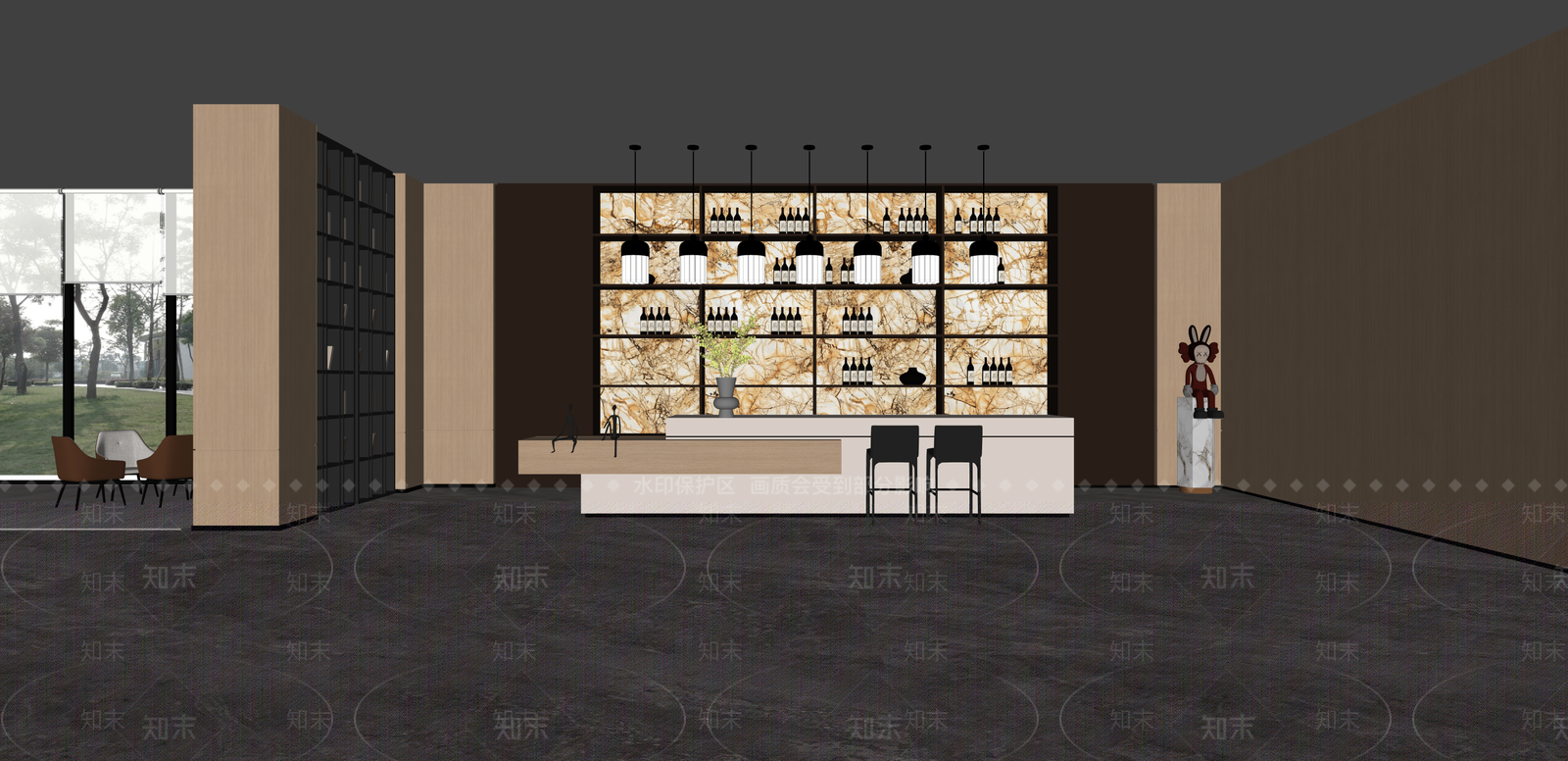 现代酒店大堂SU模型下载【ID:1215201817】