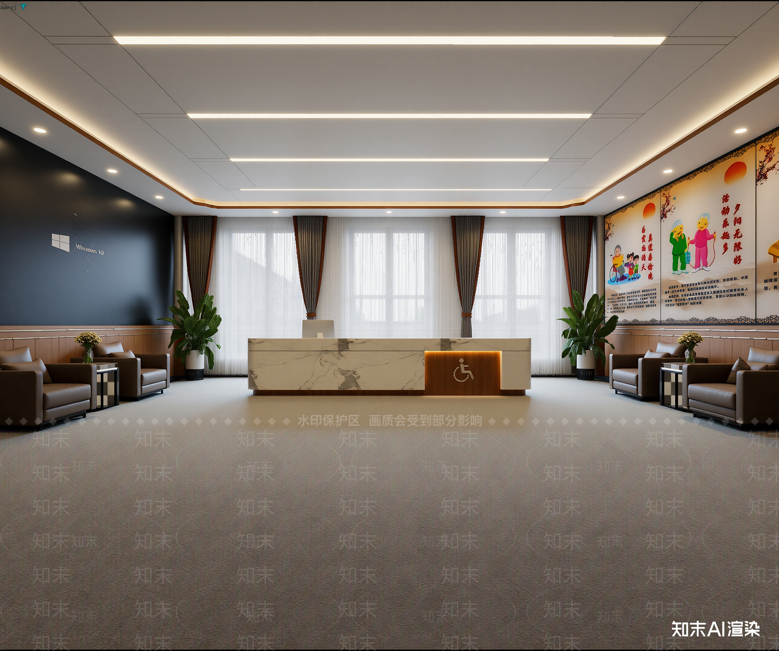 新中式接待室3D模型下载【ID:1213934524】