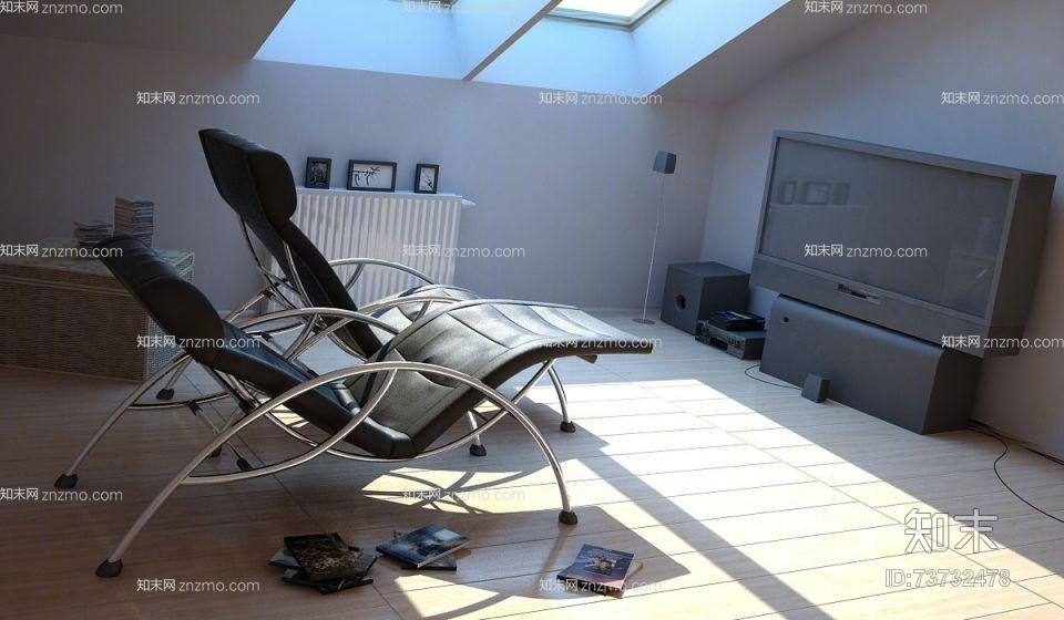 后现代家居客厅3D模型下载【ID:73732478】