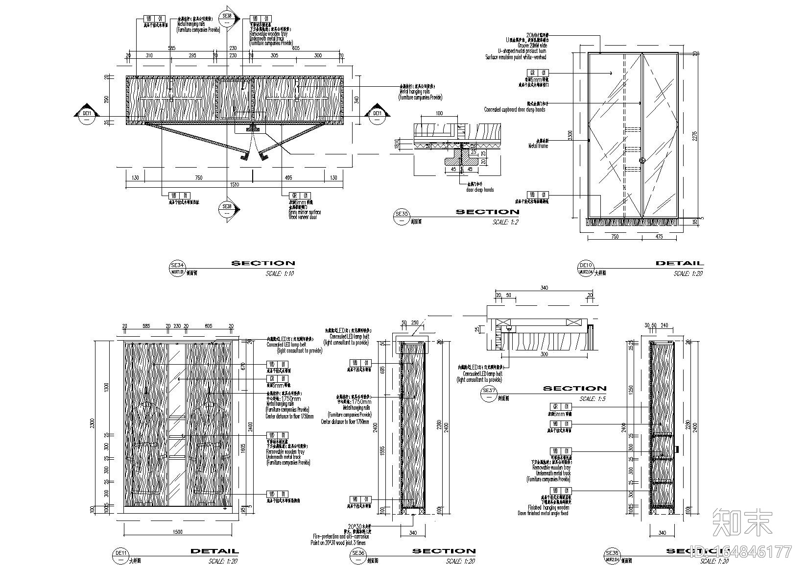 [北京]华尔道夫酒店客房样板间深化施工图施工图下载【ID:164846177】