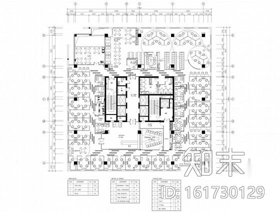 [成都]某设计院设计的现代商业办公空间施工图（含效果图...cad施工图下载【ID:161730129】