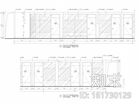 [成都]某设计院设计的现代商业办公空间施工图（含效果图...cad施工图下载【ID:161730129】