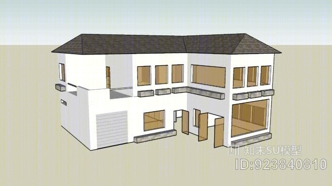 别墅SU模型下载【ID:923840810】
