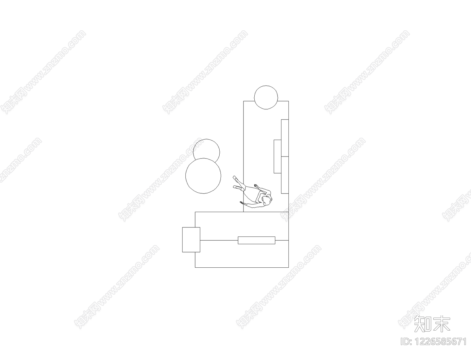 现代床CAD图纸